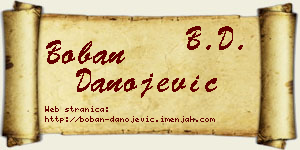 Boban Danojević vizit kartica